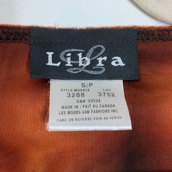 Y2K Bohemian Blouse Size Small Libra Bright Orange Brown Floral  90’s Embroidery - Picture 4 of 12